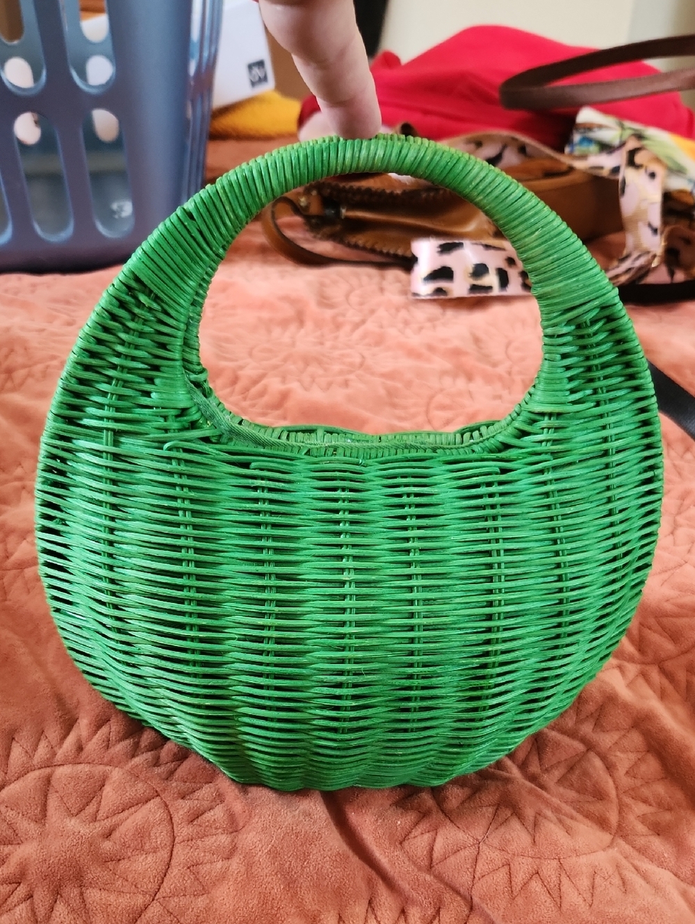 Kate Spade X Target Green Woven Round-Top Purse